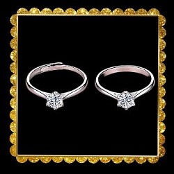 婚對戒（單顆主石）